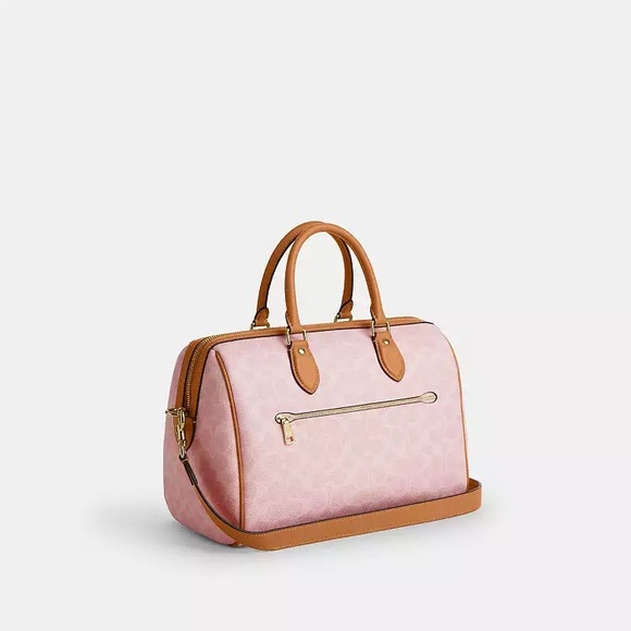 Coach Large Powder Pink Rowan Satchel NWT - Picture 3 of 8